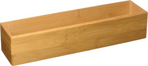 Lipper International 8382 Bamboo Wood Stacking Drawer Organizer Box, 12" x 3" - size: Medium, 12" x 3"