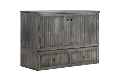 Mega Solutions Murphybedz Tuscany Murphy Cabinet Chest Bed with Charging Station 6 Inch (Galaxy Grey, Queen) - color: Galaxy Grey, size: Queen (U.S. Standard)