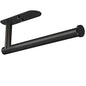 VAEHOLD Adhesive Paper Towel Holder Under Cabinet Wall Mount for Kitchen Paper Towel, Black Paper Towel Roll Holder Stick to Wall, Stainless Steel（Black） - color: Black