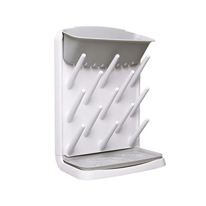 Ubbi Vertical Baby Bottle Drying Rack, Space Saving Countertop Bottle Dryer with Tray, Baby Bottle Organizer for Pump Parts, Pacifiers & Accessories, Dishwasher Safe, Gray - color: Gray Vertical Drying Rack