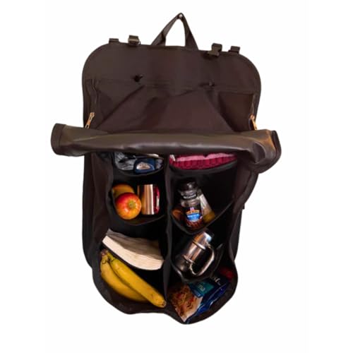 Tire Table Camp Organizer Hanging Storage Bag | 8 Large Pockets | Weatherproof Cover | Heavy-Duty Polyester Cordura Construction | Compact & Adjustable | 28.5" x 21.5" x 6"-10"