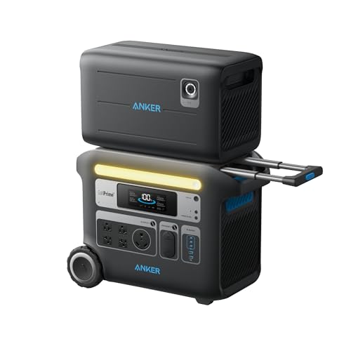 Anker SOLIX F2000 Portable Power Station, PowerHouse 767 and 760 Expansion Battery, 4096Wh LiFePO4 Battery with 4 AC Outlets Up to 2400W, GaNPrime Solar Generator for Home, Outdoor Camping, RV - style: 760 Expansion Battery+F2000