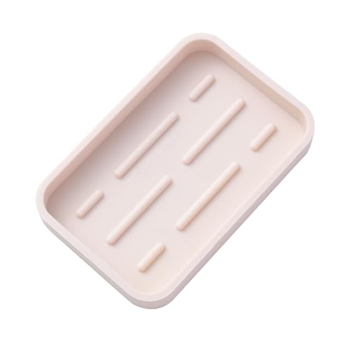 MicoYang Silicone Kitchen Sink Organizer Tray for Multiple Usage,Easy Clean Sponges Holder for Kitchen Bathroom Counter or Sink,Dish Soap Dispenser,Scrubber,Bottle,Cup Tapioca 4.9”x 3.2” - color: Tapioca, size: 4.9"×3.2"