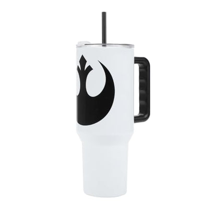 Bioworld Star Wars Rebel Alliance 40 Oz White Stainless Steel Tumbler - color: Rebel Alliance