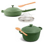 Our Place Cookware Duo | 7-Piece Ceramic Cookware Set with 10.5" Always Pan 2.0, 5.5 Qt Perfect Pot & Strainer Basket | Induction & Oven Safe up to 450°F | Nonstick, Non-Toxic Cookware | Sage - color: Sage, size: Standard