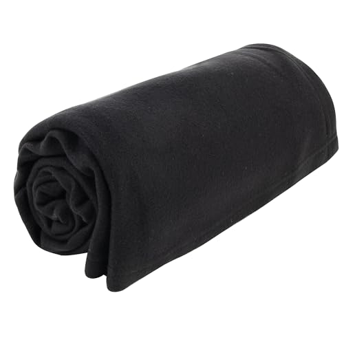 (24 Pack) Bulk Fleece 50x60 Throw Blankets for Wedding Favors, Homeless Women, Men, Homes, Bed, Sofa, Couch, Office, Pet Blankets, Travel | Soft Warm Lightweight Throw Blankets in Bulk (Black) - color: Black