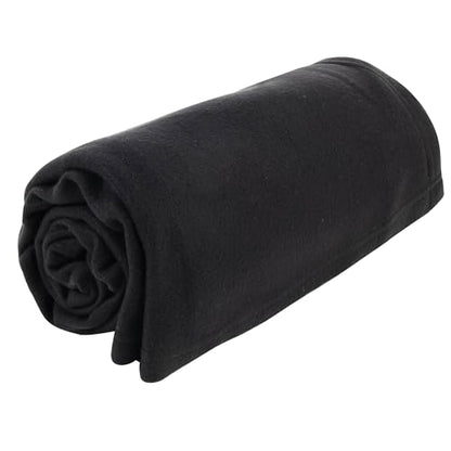 (24 Pack) Bulk Fleece 50x60 Throw Blankets for Wedding Favors, Homeless Women, Men, Homes, Bed, Sofa, Couch, Office, Pet Blankets, Travel | Soft Warm Lightweight Throw Blankets in Bulk (Black) - color: Black