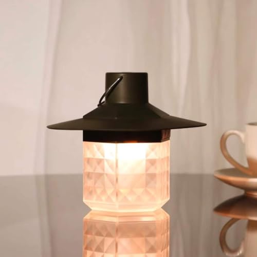 Rechargeable LED Camping Lantern, Stepless Dimming Camping Lights with 1000LM, Camping Essential with 2 Light Modes, IPX4 Waterproof Tent Lights, Portable Flashlight for Power Outages, Hiking
