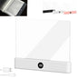 LED Reading Light, Rechargeable Clear Flat Book Light with 3 Colors & Timer, Dimmable Book Lights for Reading at Night, Doodleable Panel Plate Lamp Full Page Lights, for Book Lovers (White) - color: White