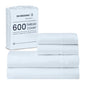 SGI bedding Queen Bed Sheets Set – Premium 600 TC Egyptian Cotton, Crisp Cooling Sateen Weave, Extra Soft Hotel Collection, Fits Mattresses Up to 16 Inch Deep, Breathable Long Lasting – Light Blue - color: 16 - Light Blue, size: Queen