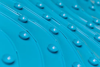 Boon B11192 RIPPLE Textured Non Slip Baby Bath Tub Mat with Hanging Hook and Drain Holes, Blue - style: Ripple
