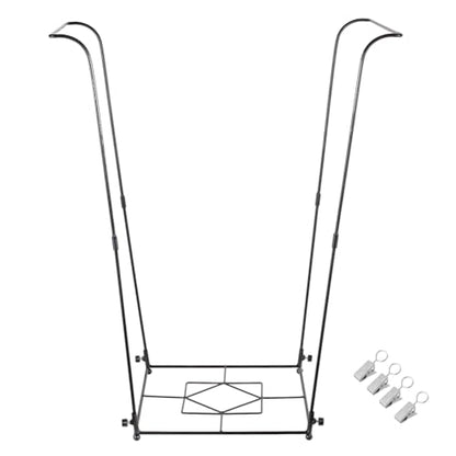 Trash Bag Holder, 30-45 Gallon Metal Garbage Bag Holder, Multi-use Portable Trash Bag Holder Stand, Square Pattern Base Leaf Bag Holder for Patio, Yard, Garden - color: BlackC-1 PC