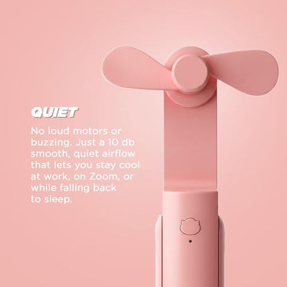 Hot Flash Relief Fan for Women – Portable Stylish Mini Fan for Menopause, Perimenopause, Night Sweats – USB Rechargeable, Quiet, Portable Cooling Device for Purse, Travel, Summer, Gifts, Festivals