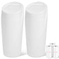 Car Trash Can, 2 Packs Mini Car Garbage Can Cup Holder with Lid | Leakproof Car Trash Bin with 60 Trash Bags, Vehicle Front Back Seat Organizers and Storage for Car, Home, Office, White - color: White