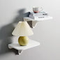 WELLAND 11.8" x 8.25" White Wall Mounted Desk Small Floating Shelves Set of 2 Folding Wall Shelves Drop-Leaf Table Fold Down Desk for RV, Camper, Loft Beds - color: White