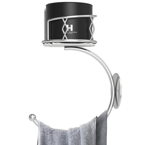 Simple Silver Hand Towel Holder for Bathroom Wall, Metal Sturdy Wall-Mounted Towel Hook with Candle Holder for Vase and Bottled, Hand Towel Racks/Hanger for Bathroom Decor and Kitchen - color: Silver