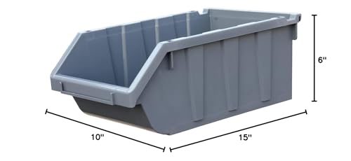 King's Rack - BIN - 10" Wide x 15" Long x 6" High - 6 Pack