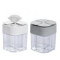2Pack 4in1 Plastic Salt and Pepper Shaker, Transparent seasoning shaker can filter block shaped spice jars, suitable for family restaurants, camping, travel, cooking, barbecue