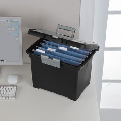Sterilite Portable Lockable File Box Organizer with Handle and Clear Lid (8 Pack) - size: 8 Pack