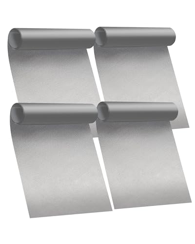 Oven Liners for Bottom of Oven - 4 Pack Large Heavy Duty Oven Mats, 17"x 25" Reusable Matt Liner for Electric, Gas, Toaster Ovens & Grills, BPA & PFOA Free, Kitchen Essentials, Silver - color: Silver, size: 4 Pack 17”x25”