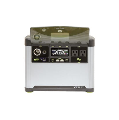 Goal Zero Yeti Portable Power Station, Yeti 700 + Nomad 100, 677 Watt Hour LiFePO4 Battery, Water resistant & Dustproof Solar Generator For Outdoors, Camping, Tailgating, & Home - style: Yeti 700 - Nomad 100