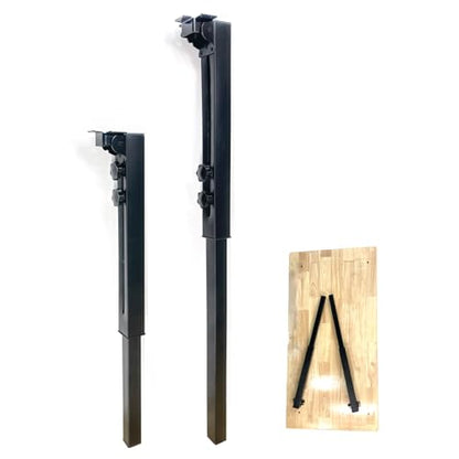 Benbuoo Adjustable Folding Table Legs 25-34", Heavy Duty Metal, Set of 2 | Height Adjustable, Foldable, Sturdy | for DIY Desks, Computer Tables, Office Workstations, RV Camping, Outdoor Furniture - size: S25''-34'' 2pcs