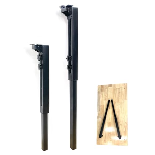 Benbuoo Adjustable Folding Table Legs 25-34", Heavy Duty Metal, Set of 2 | Height Adjustable, Foldable, Sturdy | for DIY Desks, Computer Tables, Office Workstations, RV Camping, Outdoor Furniture - size: S25''-34'' 2pcs