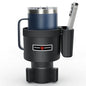 Seven Sparta Cup Holder Expander with Phone Holder & Cable Access, 3-in-1 Car Organizer, Side Storage Box for Phone/Cards, Compatible with Yeti, Owala, Hydro Flasks & Large Bottles Mugs in 3.4"-3.8" - size: Medium