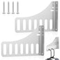 Blulu 2 Pcs Aluminum Wall Mount Clothing Hanger with 7 Hooks, Space-Saving Clothing Rack Including Pre-Drilling and Hardware Installation for Laundry Room Enclosed Trailers Garage Storage Organizer
