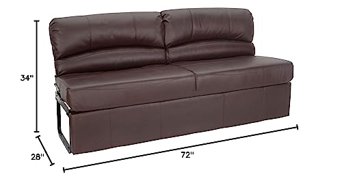 RecPro Charles RV Jackknife Sofa | Love Seat | Sleeper Sofa | Length Options 62", 68", 72" (72 Inch, Mahogany) - color: Mahogany, size: 72 Inch