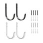 4 Pack Wall Hooks，Metal Hooks Hold up to 22 LB，Hooks Wall Mount for Hanging Towel/Coat/Bag/Keys/Cups，Ideal for Bathroom，Outdoor，Closet，Kitchen, Garage, Black/White - color: Black/White