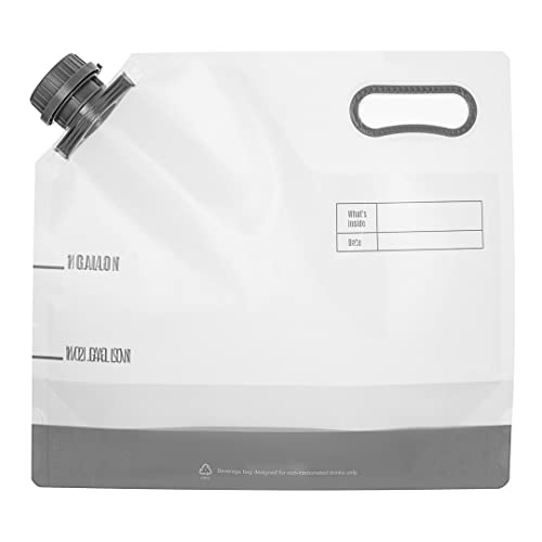 Restaurantware Cater Tek 1 Gallon Water Containers 2 Drink Bags - Collapsible Includes Tamper-Evident Caps Clear Plastic Beverage Bags For Catered Events Camping or Hiking Durable Handle - size: 2 Count, style: 1 Gallon