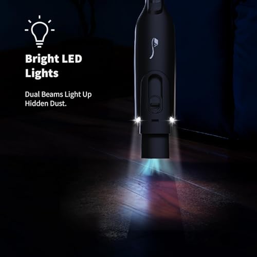 Cordless Handheld Vacuum, Lightweight Portable Hand Vacuum Cleaner with LED Light,Rechargeable Hand Held Vacuum with One-Touch Empty, Powerful Suction for Office, Home,Car, Coal