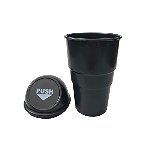 Mini Auto Car Garbage Can Automotive Vehicle Rubbish Bins, Small Trash Can Cup Holder for Bedroom Office Desk Home (Black 1 Pack) - color: Black