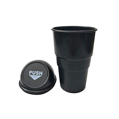 Mini Auto Car Garbage Can Automotive Vehicle Rubbish Bins, Small Trash Can Cup Holder for Bedroom Office Desk Home (Black 1 Pack) - color: Black
