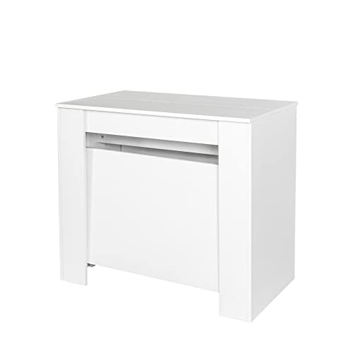 Extendable Dining Table, Transformer Console Table for 1-12 People, Space Saving Dining Room Table for Homes, Apartments, White - color: A3 White