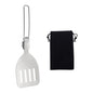 Camping Cooking Utensil Set Foldable 304 Stainless Steel Spatula Turner Soup Spoon Kit Portable Kitchen Utensils Folding Cookware Kit for Outdoor Travel Hiking Picnic (Silver B, Colander Spatula) - color: Silver B, Colander Spatula