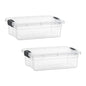 Superio Clear Storage Bins with Lids, Stackable Storage Box with Latches and Handles, Extra Small, 2 Pack 2 Quart - size: 2.3 Quarts, style: 2 Pack