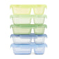 Ello Snap & Nest 10-Piece 3 Cup Plastic Divided Meal Prep Set, Reusable Food Containers for Healthy Eating, Freezer, Dishwasher Safe, Seafoam - color: Seafoam, size: Divided Meal Prep