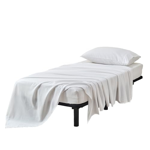 Kingnex 30x75x9 RV Bunk Sheets Set for Narrow Twin Bed Soft Brushed 1800 Microfiber 3 Piece Bedding Set Includes 1 Cot Size Fitted Sheet 1 Flat Sheet 1 Pillowcase Cot White - color: White, size: Cot 30x75 RV Bunk Set