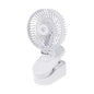 IRIS USA 5" Battery Operated Clip On Fan, 2 Speeds, D-Battery Powered, Personal Fan, Portable Travel Mini Pet Stroller Car Fan, Home Office Bedside Camping Golf Cart - color: White - Battery, style: Clip On