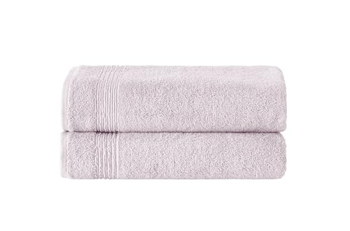 Ozdilek 2-Piece Bath Towels, 27x54 100% Turkish Cotton, Luxury Quick Dry, Extra Large, Fade-Resistant, Eco-Friendly, Spa Towel, Comfortable (Mauve Pink) - color: Mauve Pink