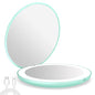 wobsion 10X Magnifying Tabletop Mirror, 4 Inch Round, Glass, ABS - color: 4inch Rechargeable Cyan