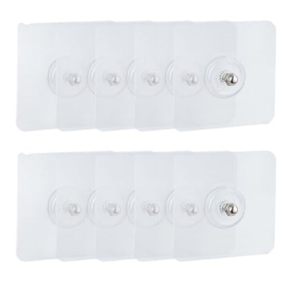 Seamless Screw, Screw Free Sticker Wall Hooks for Hanging, Waterproof Reusable Heavy Duty Adhesive Hooks for Kitchen,Bathroom,Home,Office (10)