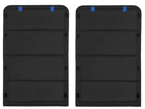 funomo 2 Pack RV Door Window Shade Cover - RV Blackout Window Cover with UV Protection and Privacy Features (25 * 16 in) Foldable Hook and Loop Fastener, Waterproof Thickened Oxford Fabric - color: Black+Hook&Loop, size: 25"L x 16"W(2 Pack)