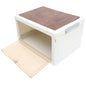 COHEALI Foldable Camping Storage Bin with Wooden Lid Cutting Board Multipurpose Organizer for Car Trunk Closet and Outdoor Use Practical Garment and Book Storage Container