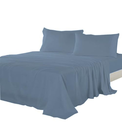 Kingnex Sleeper Sofa Bed Sheets Queen for 60x74 Pull Out Sofa Bed with 4-6 Deep Pocket Soft Double Brushed 1800 Microfiber 4 Piece Bedding Set Blue - color: Blue, size: Sleeper Sofa Queen