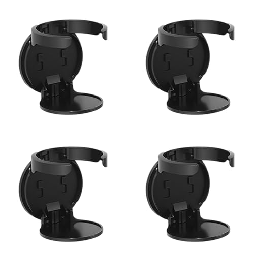 Wall Mounted Foldable Mug Holder, Adjustable Diameter Stable Car Cup Holder, Portable Coffee Cup Organizer for Trucks, Rvs, Vans, Boats, Campers, Caravans, Kitchen Storage (Black 4 Pcs) - color: Black 4 Pcs