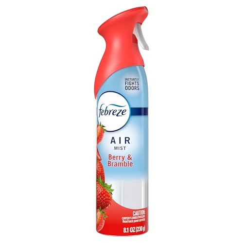 Febreze New & Improved Air Mist, Berry & Bramble Air Freshener, Home and Kitchen Essentials, Odor Fighting Room Spray (Pack of 6) - style: Berry & Bramble