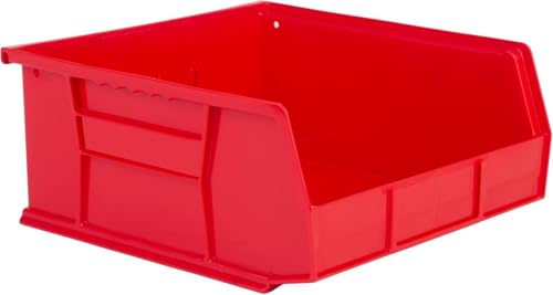HE HUDSON EXCHANGE 11" x 11" x 5" (6 Pack) Plastic Stackable Storage Bin, Red - color: Red, size: 6 Pack